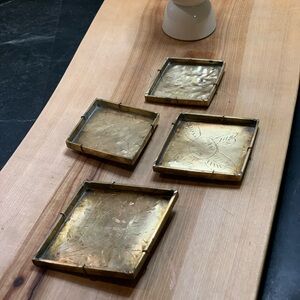 VINTAGE BRASS PIECES | Set of 4 | Ash Trays / Trinket Dishes